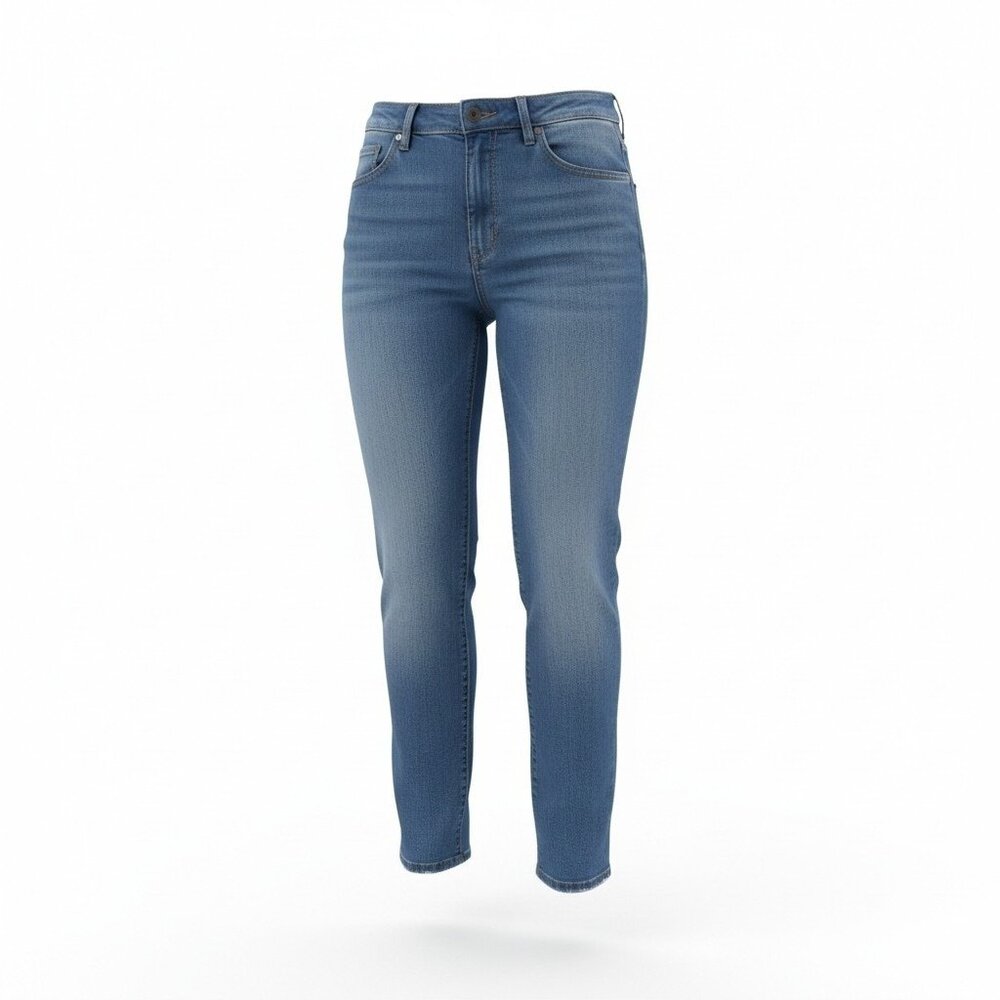 Gloria Vanderbilt Amanda Straight Leg Women's  12P Medium Wash Denim Jeans